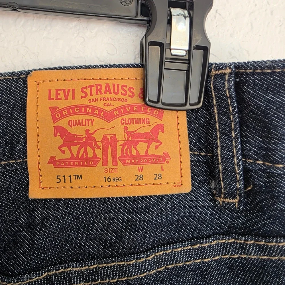 Levi's 511 Slim Fit‎ Dark Wash Denim Jeans Men's Size 28x28  reg 16
